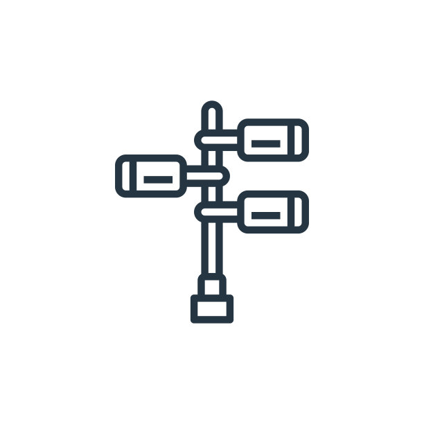 路标矢量图标孤立在白色背景上。大纲，细线路标图标用于网站设计和移动，应用程序开发。细线路标轮廓图标矢量插图。图片下载