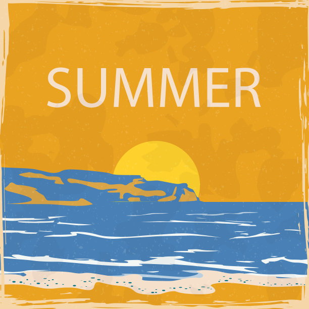 日落海滩景观冲浪夏季热带图片下载