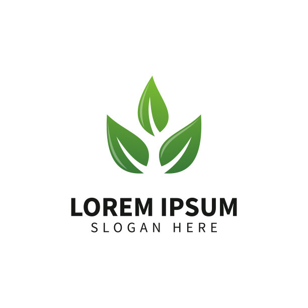 树叶图标模板设计矢量，图标插图图片下载