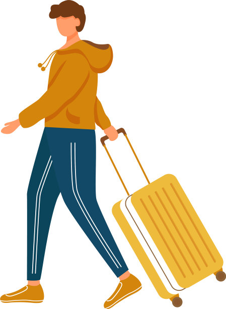 男人带着行李平度假旅行的男人图片下载