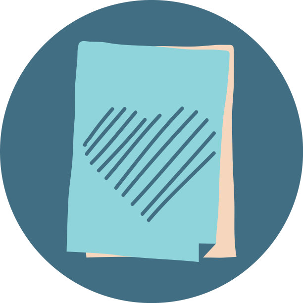 爱心卡配心形平块造型图标图片下载