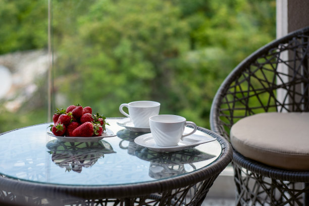 早餐，风景优美图片下载