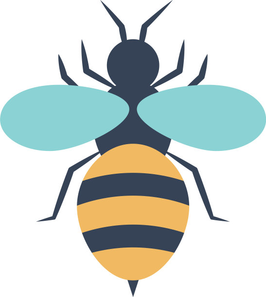 蜜蜂昆虫图标扁平化风格图片下载