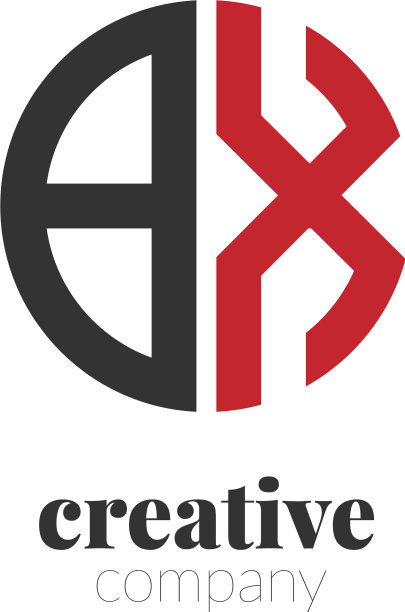 首字母bx创意优雅的圆标志图片下载