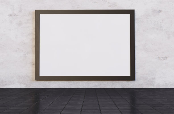 3 d演示。地铁上空白广告牌海报的模型。图片下载