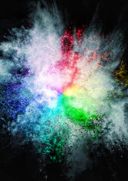 彩色粒子分散图片下载