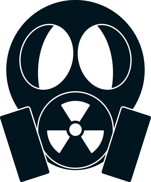 核面具图标剪影风格图片下载