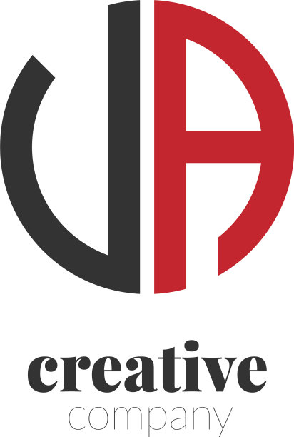 首字母ua创意优雅的圆标志图片下载