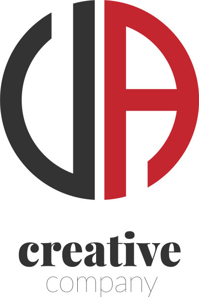 首字母va创意优雅的圆标志图片下载