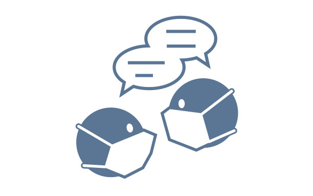 图标插图戴面具期间的谈话图片下载