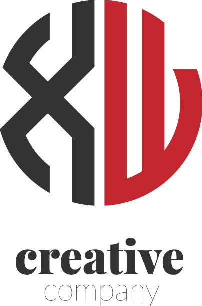 首字母xw创意优雅的圆标志图片下载