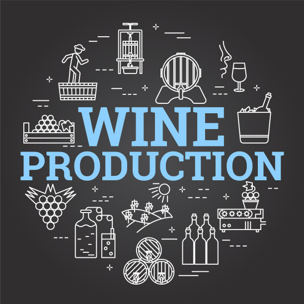线性概念葡萄酒生产上的黑色图片下载