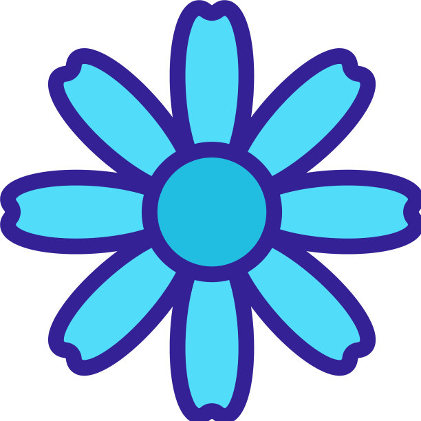 秋菊图标轮廓图片下载