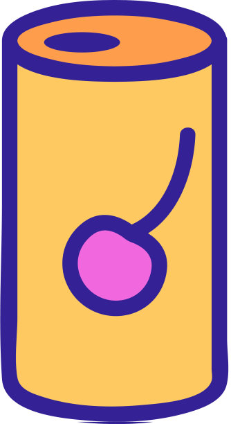 樱桃汽水图标轮廓图片下载