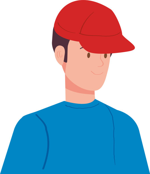 年轻人戴着帽子，化身为人物图标图片下载