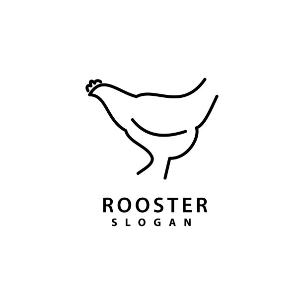 公鸡图标模板矢量插图设计图片下载