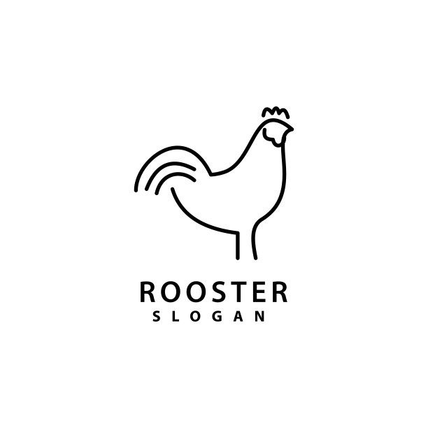 公鸡图标模板矢量插图设计图片下载