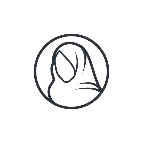 穆斯林面纱图标模板矢量插图设计图片下载