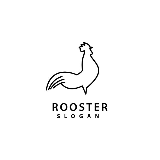 公鸡图标模板矢量插图设计图片下载