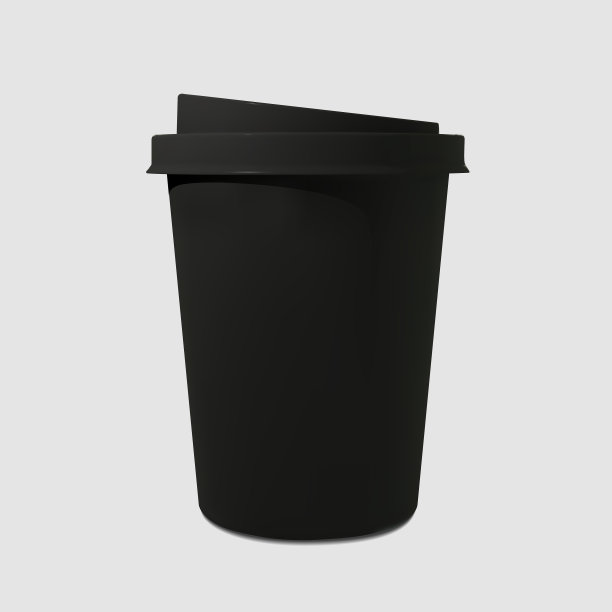 纸现实黑咖啡杯模型咖啡图片下载