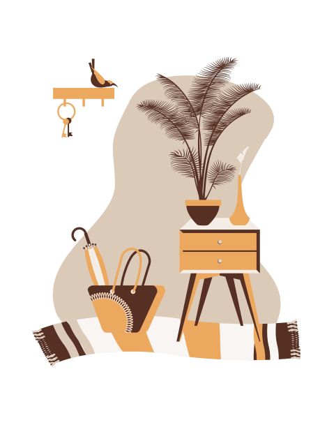 一个舒适的房间的可爱的内部图片下载