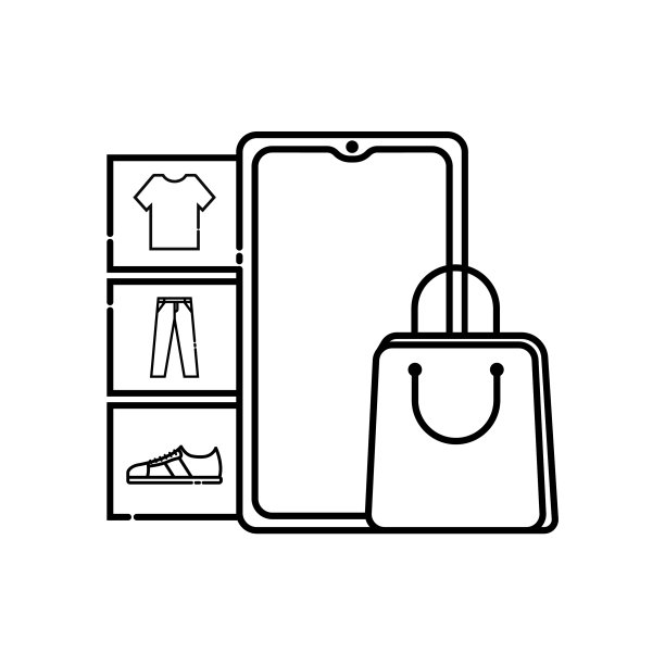 手机图标与大纲风格图片下载