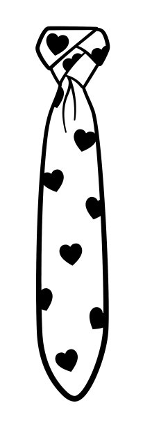 埃尔德雷奇结领带心形图案孤立图片下载