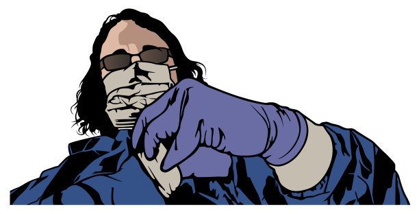 穿防护服的护士图片下载