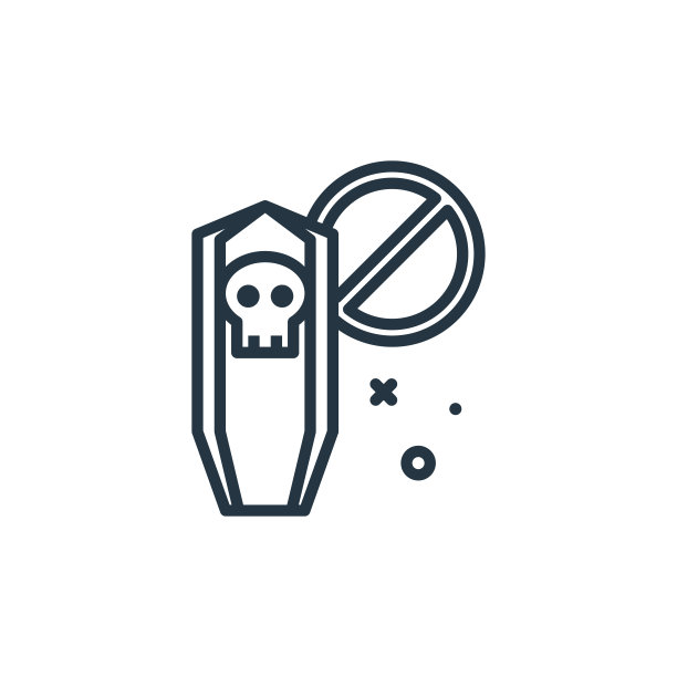 坟墓矢量图标孤立在白色背景上。轮廓，细线墓图标网站设计和移动，应用程序开发。细线墓轮廓图标矢量插图。图片下载