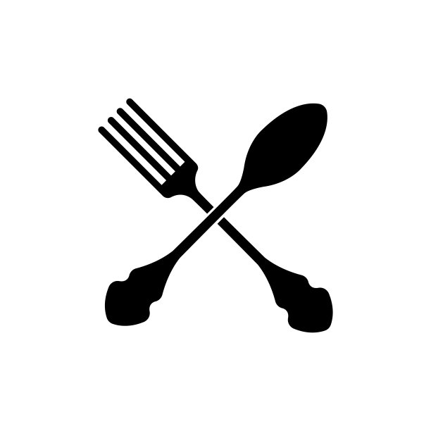 叉子和勺子图标矢量模板图片下载