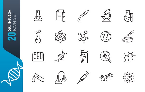 最小科学图标集图片下载