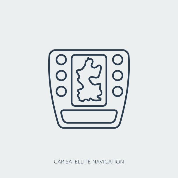 线图标汽车部分卫星导航图片下载