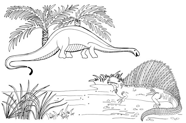 白色上的恐龙图片下载
