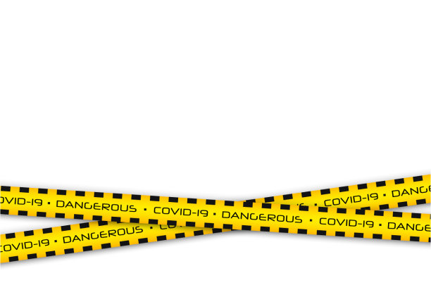 冠状病毒安全磁带图片下载