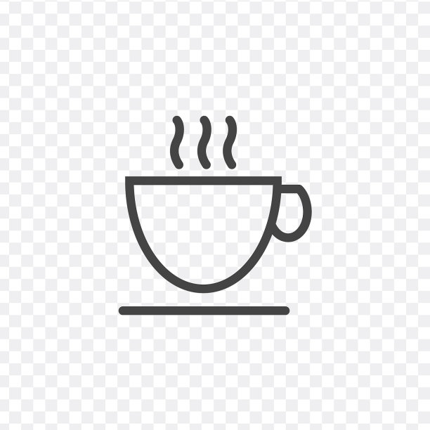热饮杯茶线条图标咖啡杯轮廓样式图片下载