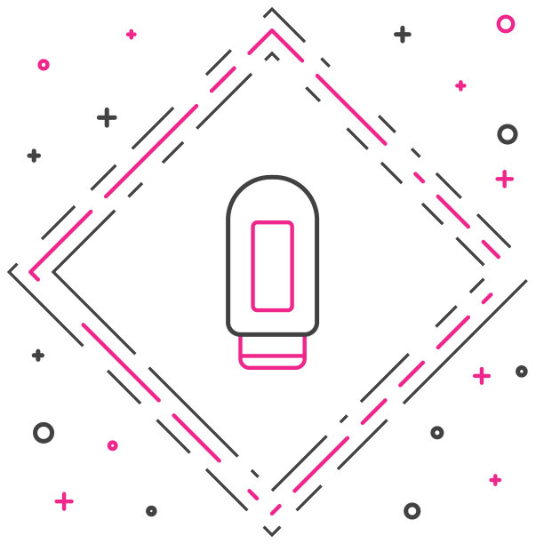 线霜或乳液化妆品管图标孤立在白色背景。男士身体护理产品。色彩斑斓的轮廓的概念。矢量图图片下载