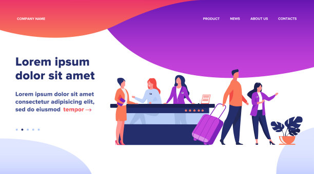 酒店登记处友好的接待员帮助客户图片下载