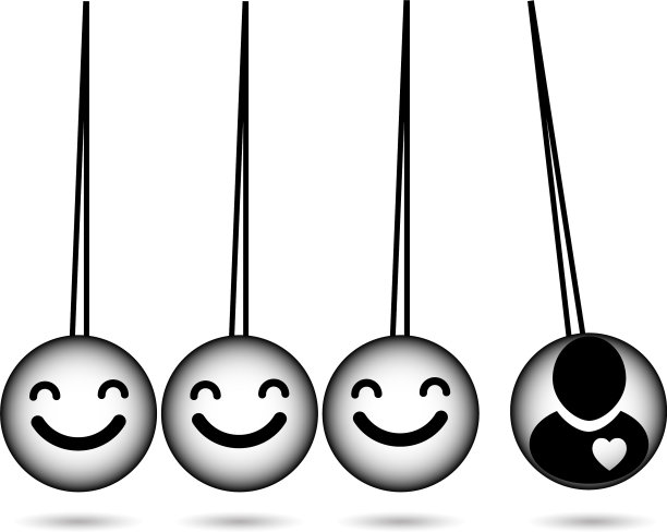 摆图标牛顿摇篮与用户在图片下载