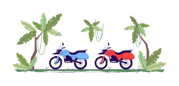 极限运动半平面RGB颜色矢量插图图片下载