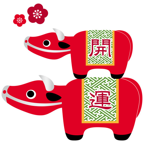 牛人偶插图矢量牛图日本。矢量图图片下载