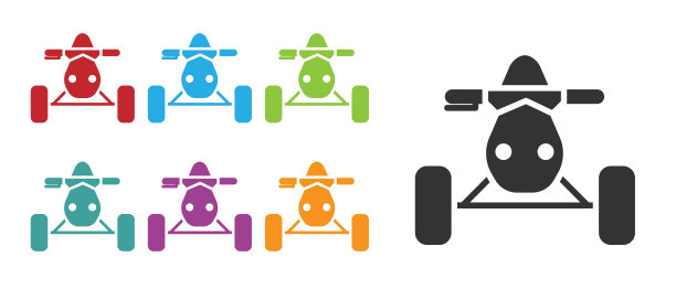 白色背景上的黑色全地形车或沙滩摩托车图标图片下载