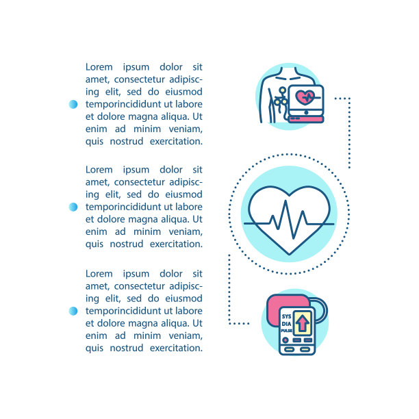 心血管疾病危险概念图标与文字图片下载