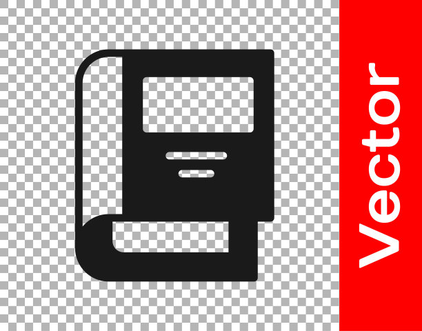 黑人历史书图标孤立在透明的背景。向量图片下载