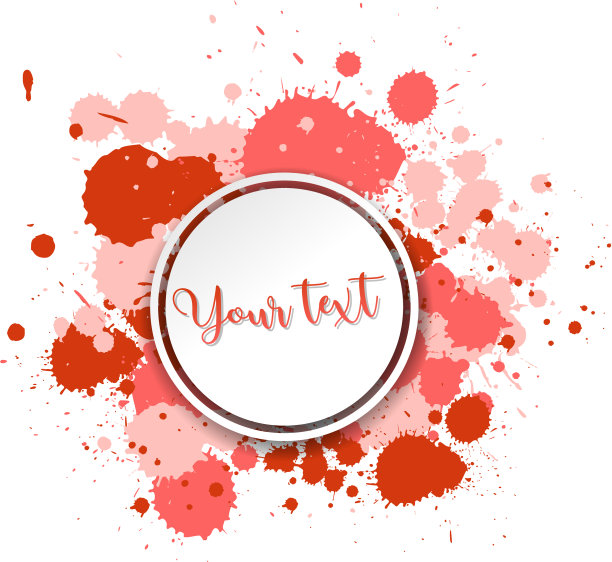 背景设计与水彩溅在红色图片下载
