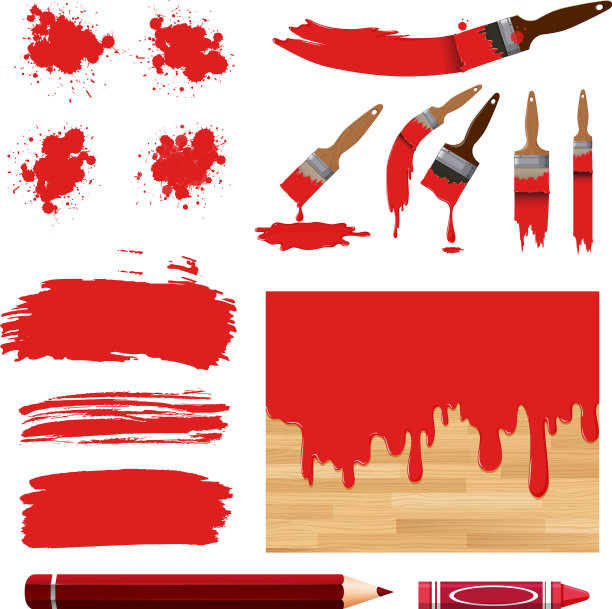 用设备设置红色水彩画图片下载