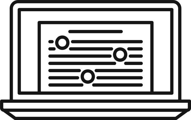 在线笔记本电脑编辑器图标轮廓风格图片下载