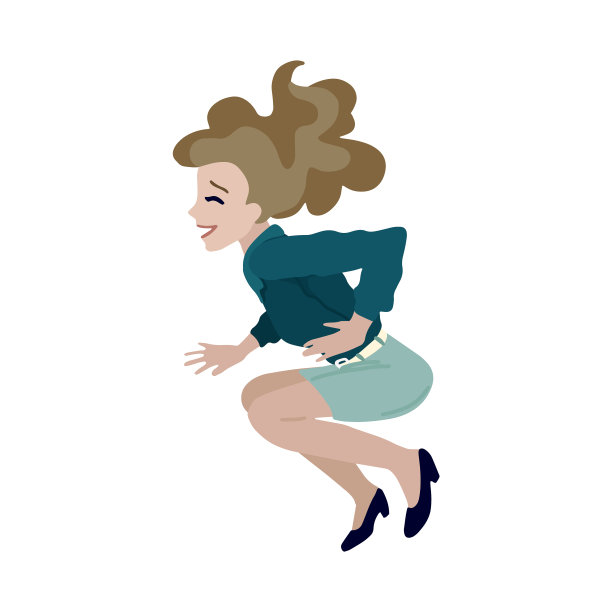 穿着便服的跳跃女人图片下载