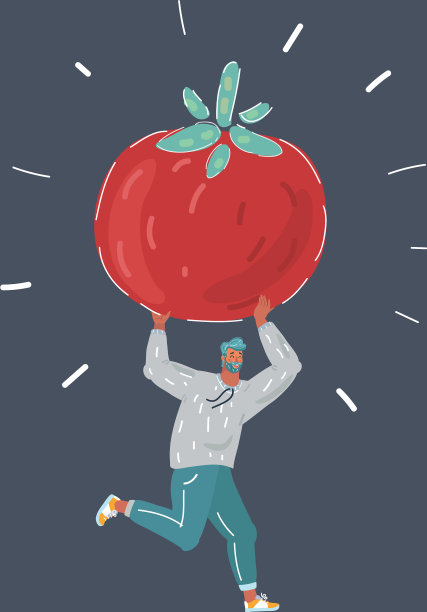 人跑番茄在黑暗中图片下载