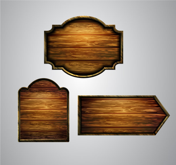 现实的木制招牌图片下载