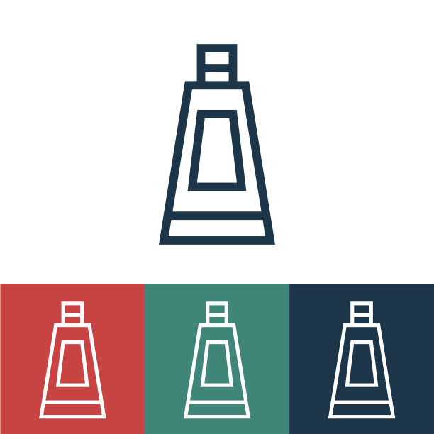 线性矢量图标与胶水图片下载